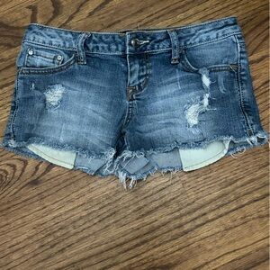 ZCO Women's Distressed Denim Cutoff Shorts - Blue